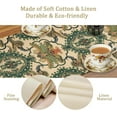 thumbnail image 4 of Damask Plants Table Runner, Retro Green Colorful Floral Linen Table Top Decor for Wedding Party 13x90 Inch, 4 of 6
