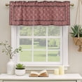 thumbnail image 2 of Red Boho Curtain Valances for Windows, Kitchen Valance Window Treatments Panel 2 Pack, Vintage Ethnic Tribe Abstract Art Floral Rod Pocket Short Curtains for Bathroom Bedroom 54 x 18 Inch, 2 of 8