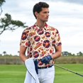 thumbnail image 3 of Balery rock music Skull record Camisa Polo de Hombre con Estampado, de Manga Corta y Tejido Medio, Camisa Tipo Golf Polo-X-Large, 3 of 6