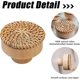 thumbnail image 3 of Wooden Rattan Drawer Knobs,Handmade Wicker Drawer Knobs,Boho Woven Round Decorative Handles,12 Pack Wooden Furniture Knobs For Drawers,Dresser,Cabinet, 3 of 5