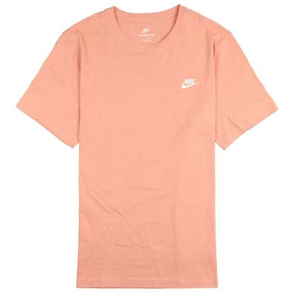 Nike Men's Sportswear Embroidered Logo T-Shirt XX-Large Coral Pink