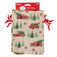 thumbnail image 1 of Holiday Time 5 Count Multi Color Fabric Bags Truck Pattern with Drawstring 5" by 7" for Xmas Package Storage, 1 of 6