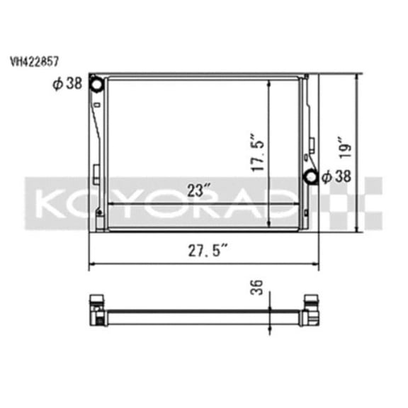 Koyo VH422857 36 mm Radiator for 1999-2005 BMW E46 Non M3 M-T