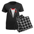 thumbnail image 5 of CafePress - Funny Tuxedo [Red Bow] Women's Dark Pajamas - Women's Short Sleeve Print T-Shirt and Pants Dark Cotton Pajama Set, 5 of 7