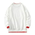 thumbnail image 3 of zuwimk Sweatshirts For Men With Designs,Men's Warm Crew Neck Sherpa Lined Pullover Sweatshirt Red,M, 3 of 4