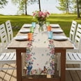 thumbnail image 4 of Table Runners 108 Inches Long Dress Scarves, Spring Floral Birds Farmhouse Coffee/Dining/Kitchen Table Runner for Living Room, Butterflies Daisy Farmhouse Flowers 13x108 Inch, 4 of 9