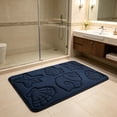 thumbnail image 4 of Darzheoy Seashell Bath Mat, Embossed Soft Absorbent Bathroom Rug, Water Absorbing Door Mat, Quick Dry Bathroom Mat for Shower, Sink, Bedroom, Entryway, Laundry Room, 4 of 8
