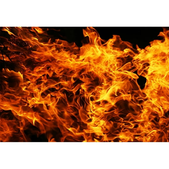 Baocicco 12x8ft Raging Fire Backdrop Flame Wallpaper Decor Passion Black Background Photography Background Blogger Campfire Party Activities Birthday Baby-Room Children Adults Portrait Studio Prop