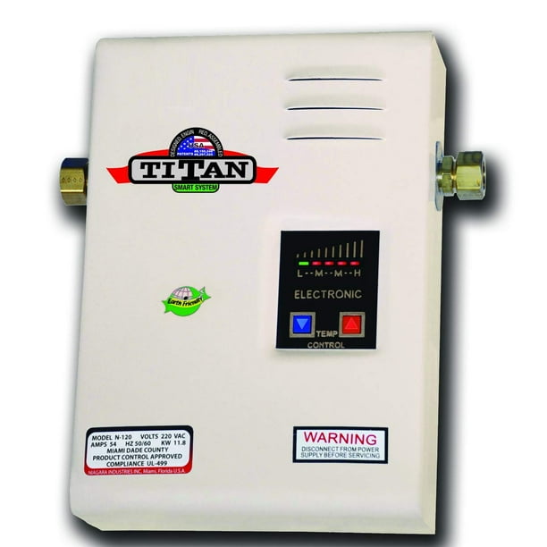 Calentador de agua eléctrico sin tanque Titan N-120 220V 54A