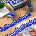 thumbnail image 3 of Borde para tablón de anuncios con estampado de patas en espiral, 21 m x 7,5 cm, azul, 3 of 7