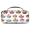 Multicolour 2, variant on Herdesigns Paws Carry Case Compatible with Nintendo Switch OLED Model 2021/Switch 2017, Rainbow Protective Travel Switch Carrying Case with 20 Game Card Slots for Switch Console & Accessories