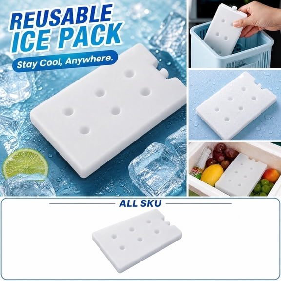 Ice Pack for Cooling Use, Reusable Ice Packs for Coolers, Ice Packs for Lunch Boxes Long Lasting, Gel Ice Packs Reusable for Cooler, 1200Ml 12X7 Inch Large Universal Ice Plate