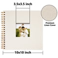 thumbnail image 5 of Photo Album DIY Scrapbook (10x10 inch 40 Pages Double Sided),Linen Cover with Display Window for Memory DIY Album Supplies Wedding Anniversary Family,Beige, 5 of 5