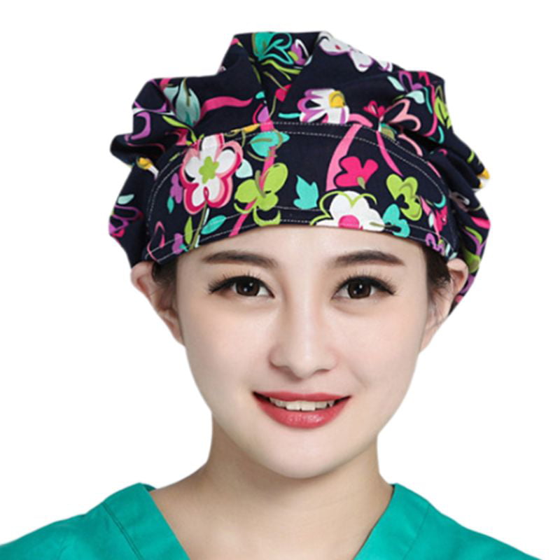 Adjustable Surgical Scrub Cap Bouffant Hats Elastic for Women or Men Doctor Nurse Cap Surgeons Cap Soft Sweat Band