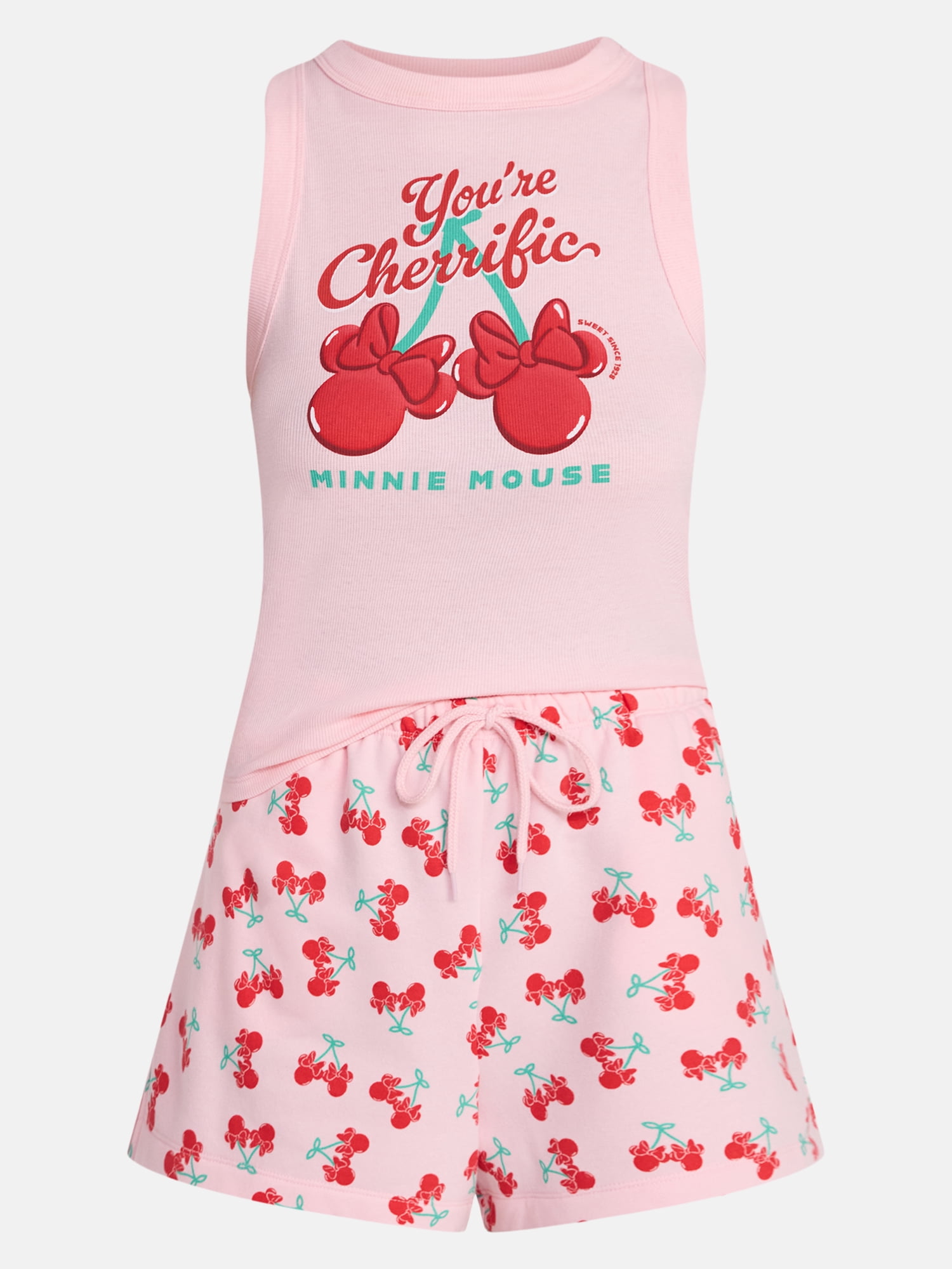 Disney Minnie Mouse Women's Graphic Tank Top and Shorts Set, 2-Piece, Sizes XXS-XXL