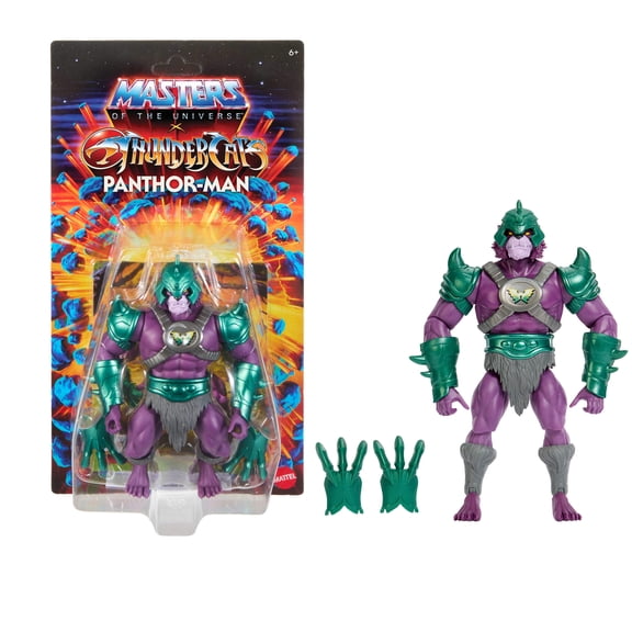 Masters of the Universe Origins & ThunderCats Panthor Man Action Figure, 1980s Crossover Toy