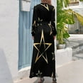 thumbnail image 3 of Vestido largo negro con estampado de estrellas doradas Vestido largo elegante vestidos de noche para mujer 2024, 3 of 5