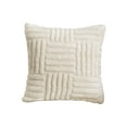 thumbnail image 2 of Striped Pillowcase with Concealed Zipper, Soft Solid Color Cushion Cover for Decorative Home Accents, Removable & Breathable Pillow Protector, Available in White/Gray/Pink/Green, 2 of 6