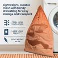 thumbnail image 3 of Maypes Heavy-Duty Mesh Laundry Bags with Carrying Strap, Clothes Hamper with Drawstring, Camel, 36" X 24", 3 of 4
