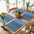 thumbnail image 5 of Blue Ombre Placemats Set of 6, Modern Geometric Abstract Art Washable Wipeable Table Mats for Dining Tables, Indoor Outdoor Kitchen Place Mats for Holiday Party Table Decor, 5 of 9