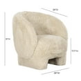 thumbnail image 3 of Kiki Natural Vegan Shearling Accent Chair, 3 of 7