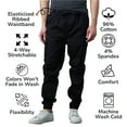 thumbnail image 4 of 2-Pack Men's Cotton Flex Stretch Cargo Jogger Pants (Sizes, S-2XL), 4 of 5