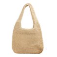thumbnail image 1 of Sywqhk Bolso De Hombro De Paja Playa Mujer Vacaciones De Verano Bolso De Ratán Retro (Beige) Sywqhk Para estrenar, 1 of 5