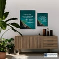 thumbnail image 3 of Psalm 91 Wall Art, Psalm 91:2 Canvas Print, Psalm 91 Wall Décor. Aqua with Flowers, Ready To Hang for Living Room Home Wall Decor 11x14, 3 of 6