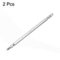 thumbnail image 3 of Uxcell 2pcs Punta de destornillador magnética de doble extremo 6mm PH2/SL6 6"/150mm 1/4" Shank Phillips cruzado ranurado plano, 3 of 7