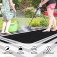 thumbnail image 1 of Outdoor Rug – Waterproof Reversible 8x10ft Plastic Straw Carpet – Modern Geometric – Durable & Washable – for Patio, Porch, Deck, Balcony, RV, Camping & Beach - Black and White, USA, 1 of 7