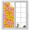 thumbnail image 2 of Pink Orange Yellow Daisy Window Privacy Film, Spring Floral Botanical Static Cling UV Sun Blocking Tint Film Heat Control Windows Films for Bedroom Bathroom, Window Stickers 23.6"x59", 2 of 8
