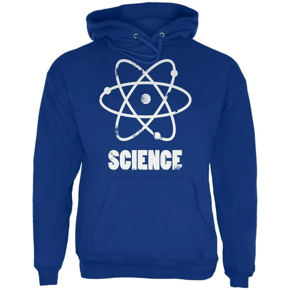 Atom Science Distressed Deep Royal Adult Hoodie - Small