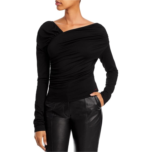 Blusa de punto asimétrica N:Philanthropy Imogen para mujer negro XS