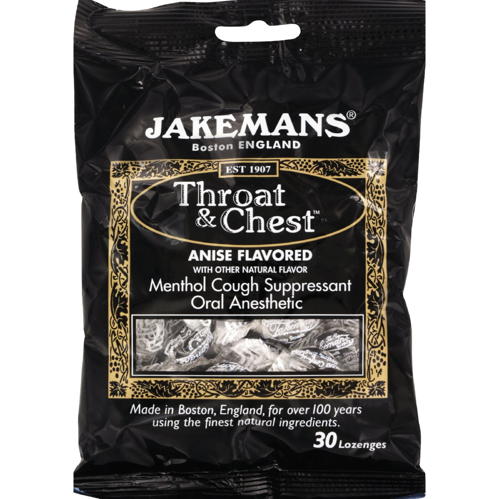 Jakemans Throat and Chest Lozenges Licorice Menthol Case of 12 30