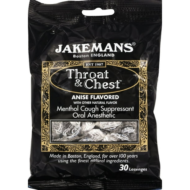 Jakemans Throat and Chest Lozenges Licorice Menthol Case of 12 30