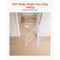 thumbnail image 6 of KFFKFF Adjustable Dog Gate for Stairs, 26-43 in Width, 28 in Height, No Bottom Bar, One-Hand Operation, Secure Installation with Hardware Kit, Suitable for Stairs, Doorways, and Home Use, White, 6 of 9