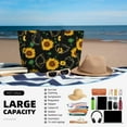 thumbnail image 5 of Daiia Sunflowers3 Beach Travel Bag - Water-Resistant Beach Bag, Lightweight Tote with 7 Pockets for Women and Men - Gym,Pool,Camping,Reusable Grocery Bag, 5 of 7