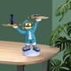 thumbnail image 3 of Escultura creativa de astronauta con forma de llavero de chocolate y adornos para platos. Azul, 3 of 8