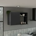 thumbnail image 7 of Dtwnek Kitchen Wall Cabinet with 2 Shelves, Black, 7 of 7