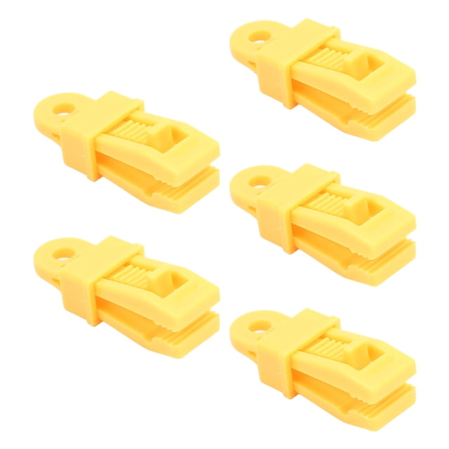 Clips para lona impermeables, resistentes a desgarros, agarre de bloqueo fuerte, Clips para tienda de campaña, 5 uds.
