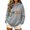 Gray, variant on CHGBMOK Women Oversized Hoodie Cute Cartoon Pumpkin Print Drop Shoulder Pullover Sweatshirt Long Sleeve Drawstring Casual Tops with Pocket