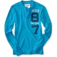 thumbnail image 1 of Aeropostale Aero 87 - Camiseta henley de manga larga para hombre, color azul, grande Aeropostale henley, 1 of 1