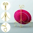 thumbnail image 2 of HEMYLU Plate Stand for Display with Hinged Folding Design, 6 Inch Picture Stands for Tables, Small Easels for Displaying Book, Art Piece, Photo and Platter, 6‘‘ Gold, 2 of 8