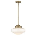 thumbnail image 3 of Golden Lighting Ingalls 1-light 12in Pendant in Modern Brass and Vintage Milk Glass, 3 of 5