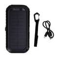 thumbnail image 2 of Power Bank, 20000mAh Fast Charging Compass 4 Cables Solar External Battery Bank  for Emergency Orange,Black, 2 of 7