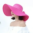 thumbnail image 2 of SikaFu Summer Sunscreen Ladies On The Beach Hat Seaside Large Edge Of Anti -Ultraviolet Folding Straw Hat Vacations, 2 of 8