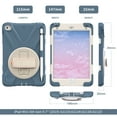 thumbnail image 4 of Shockproof Case Compatible with iPad Mini 5/4/3/2/1 Tablet (7.9 Inch) - Drop Proof Protective Back Cover Case with Kickstand /Rotating Hand Strap /Pencil Holder, Silicone Rugged Kids Case (Dark Blue), 4 of 8