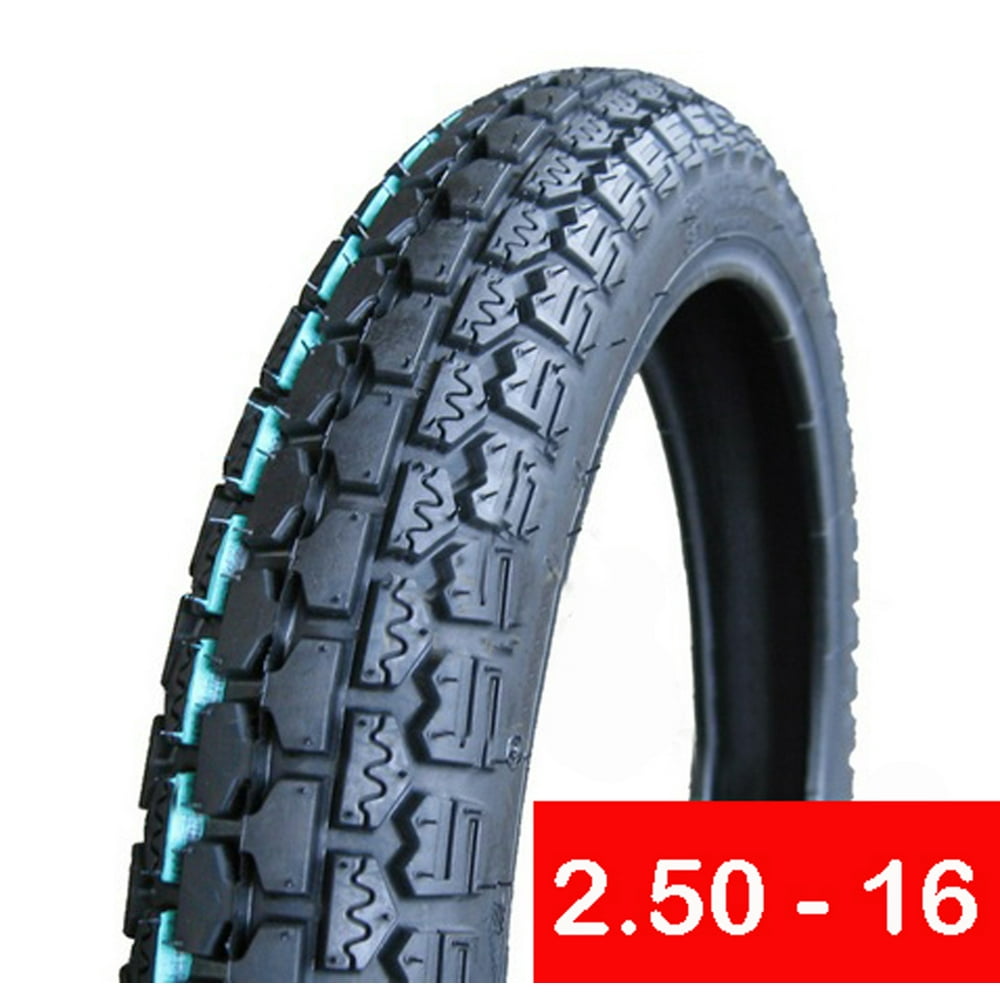 Tire 2.50 16 Front or Rear Motorcycle Dual Sport On/Off Road Slightly Knobby (P43) Walmart