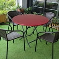 thumbnail image 5 of yotijay Round Table Cloth Protector 27.5-33.5" Table Cover Backed Vinyl Tablecloth Party red, 5 of 9