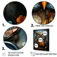 thumbnail image 3 of Designart "Blooming Mystery Of The Owl IV" Animals Owl Floater Framed Canvas Art Print, 3 of 5
